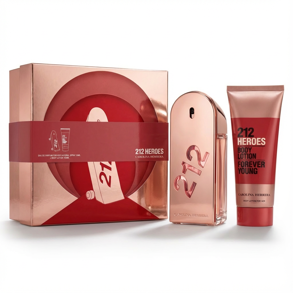 CAROLINA HERRERA_SET 212 HEROES 2 PCS 1.7 EDP + BODY LOTION L