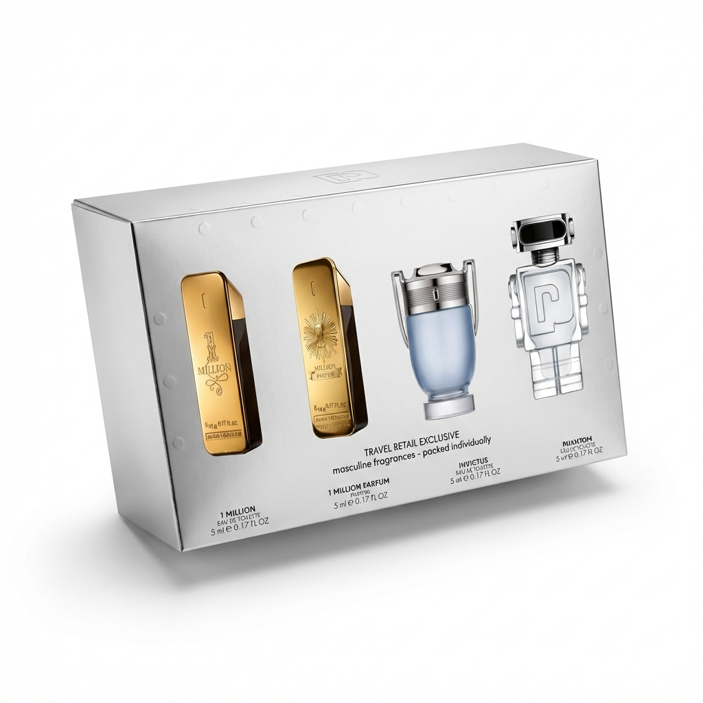 PACO RABANNE_SET MINI 4 PCS PHANTOM + INVICTUS + ONE MILLION ELIXIR + ONE MILLION