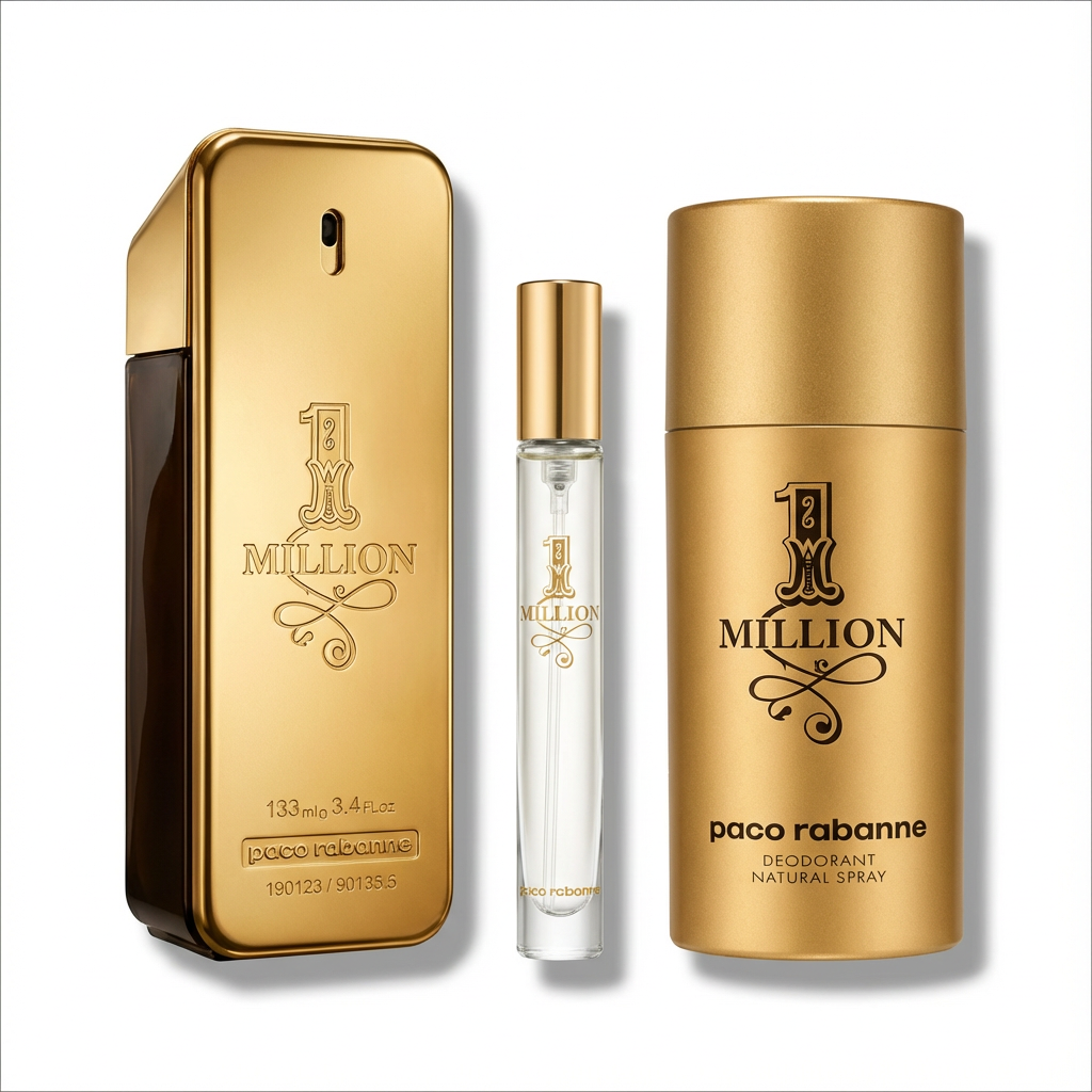 PACO RABANNE_SET 1 MILLION 3 PCS 3.4 EDP + 3.4 SH/G + 10MIL TRAVEL M
