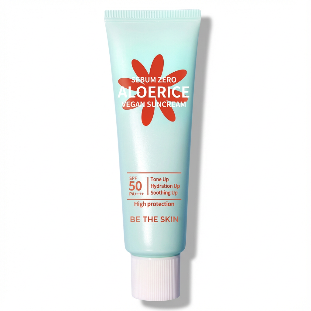 BE THE SKIN_SEBUM ZERO ALOE RICE VEGAN SUN CREAM SPF 50