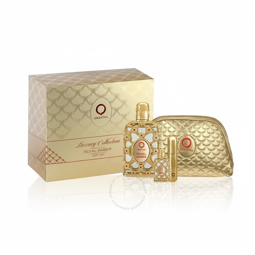 AL HARMAIN_ORIENTICA ROYAL AMBER 2.8 EDP U + 7.5ML+ ATOMIZER+ BAG (121852) - Emirates