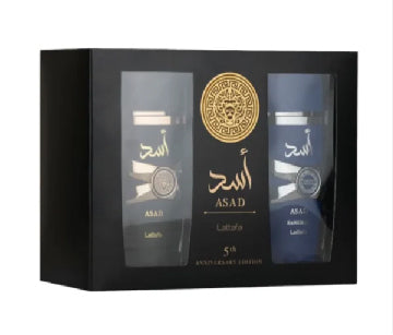 LATTAFA DUO SET ASAD & ASAD ZANZIBAR 3.4 OZ EDP · M