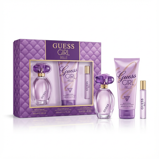 GUESS_SET GIRL BELLE 3PCS 3.4 EDT + BODY LOTION + TRAVEL