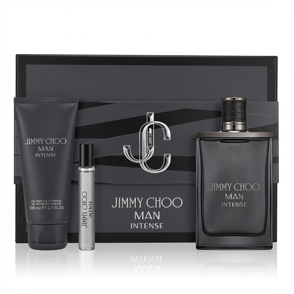 JIMMY CHOO_SET MAN INTENSE 3 PCS 100ML / 7.5ML TRAVEL / SHOWER GEL 100ML  M
