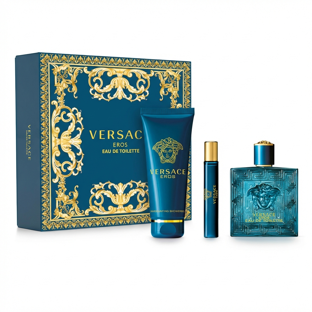 VERSACE_SET EROS 3 PCS 5.0 OZ SHOWER / 0.3 OZ TRAVEL / 3.4 OZ EAU