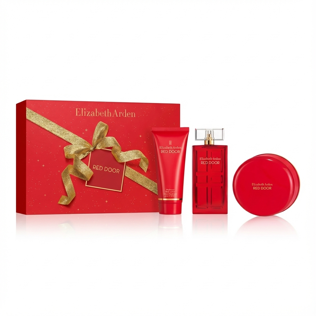 ELIZABETH ARDEN_SET RED DOOR 3 PCS 3.3 EDT+ 3.3 FL LOTION + 3.3 SHOWER GEL L