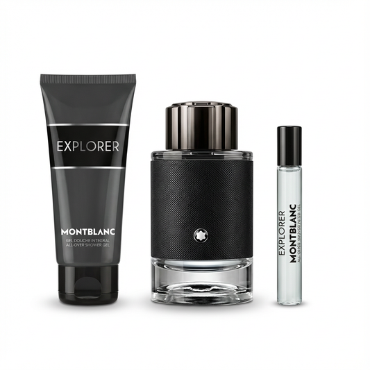 MONT BLANC_SET EXPLORER POUR HOMME 3 PCS 3.3 FL + 7.5 ML TRAVEL + 100 ML SHOWER GEL M