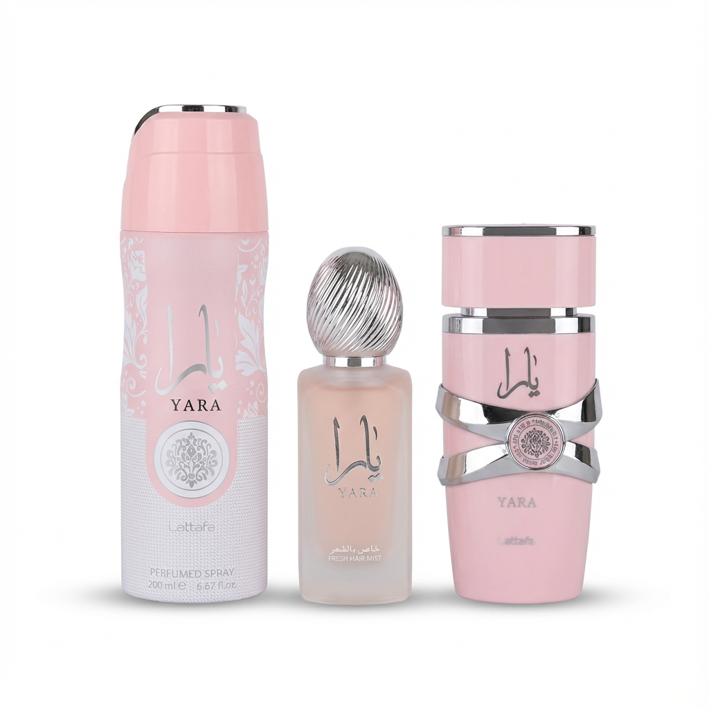 LATTAFA_SET YARA PINK 3 PIEZAS L