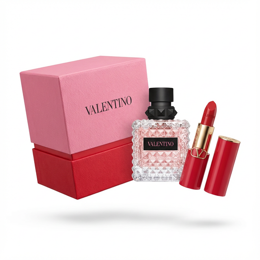 VALENTINO_VALENTINO DONNA SET BORN IN ROMA 2 PCS 30 ML + ROSSO VALENTINO LIPSTICK L