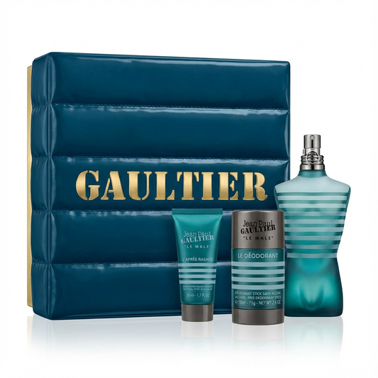 JEAN PAUL GAUTIER_SET LE MALE 3 PCS EDT 125ML / DEODORANT 75 ML/ AFTER SHAVE  50ML