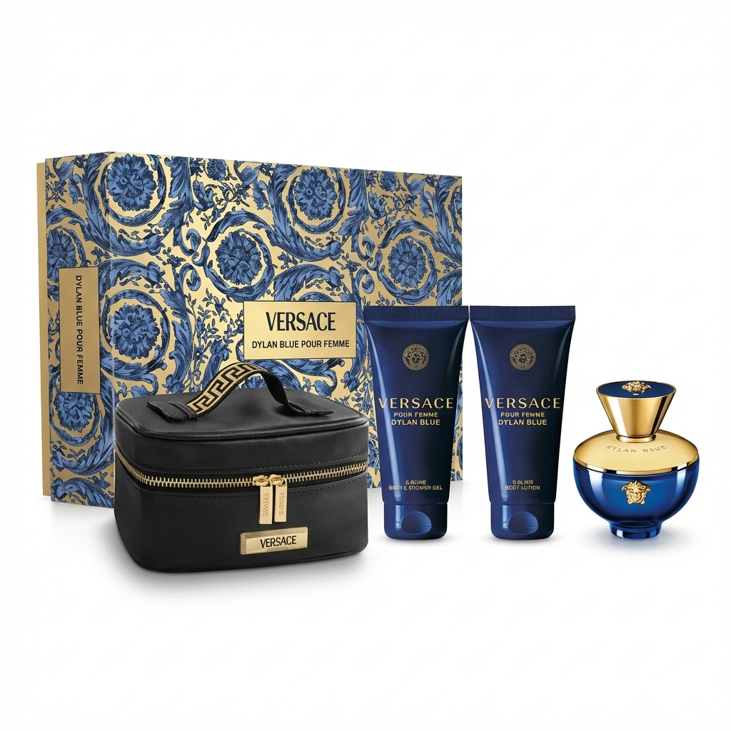 VERSACE_SET DYLAN BLUE POUR FEMME 4 PCS 3.4 EDP L