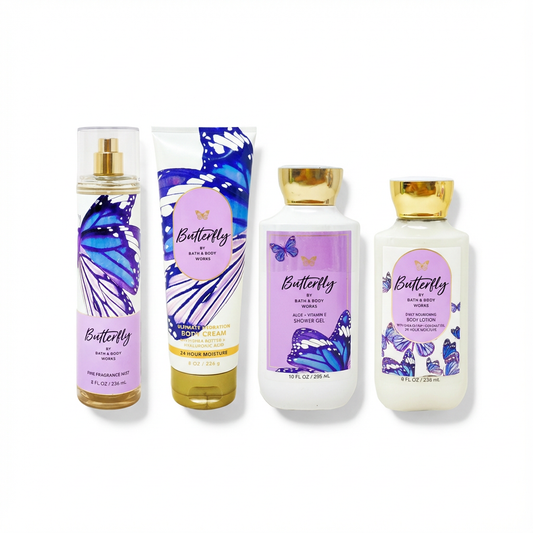 BBW_BUTTERFLY SETB ODY MIST + BODY LOTION + BODY WASH + CANDLE + WALL PLUG5PCS L