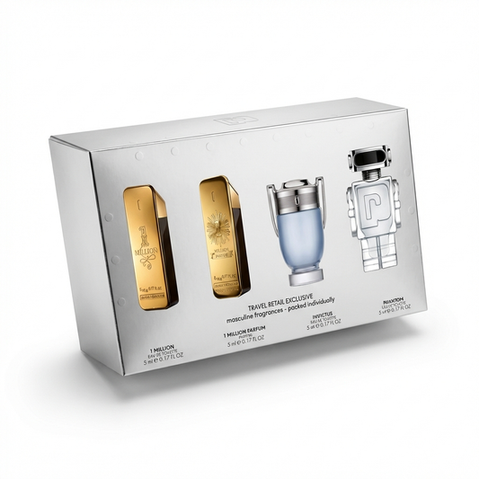 PACO RABANNE_SET MINI 4 PCS PHANTOM + INVICTUS + ONE MILLION ELIXIR + ONE MILLION