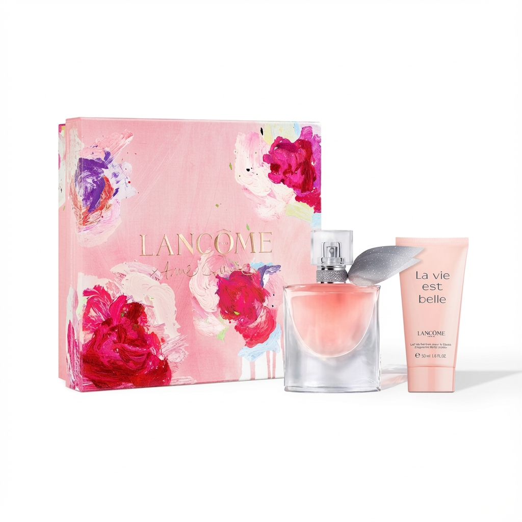 LANCOME_SET LA VIE EST BELLE 3PCS 100ML EDP + 10ML TRAVEL + BODY LOTION L