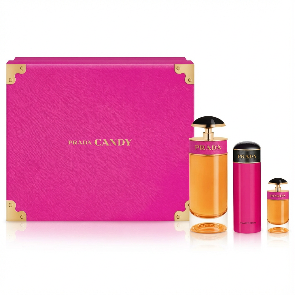 PRADA_SET CANDY 3PCS 80ML EDP + 10ML TRAVEL + BODY LOTION L