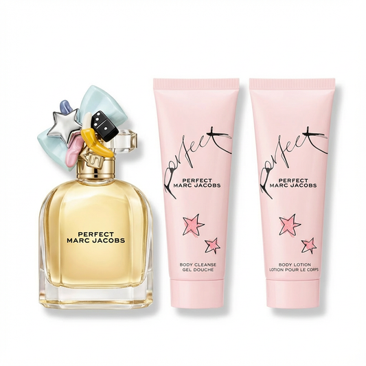 MARC JACOBS_SET PERFECT 3PCS 3.3 EDT + 10ML EDT + 75 ML BODY LOTIONL