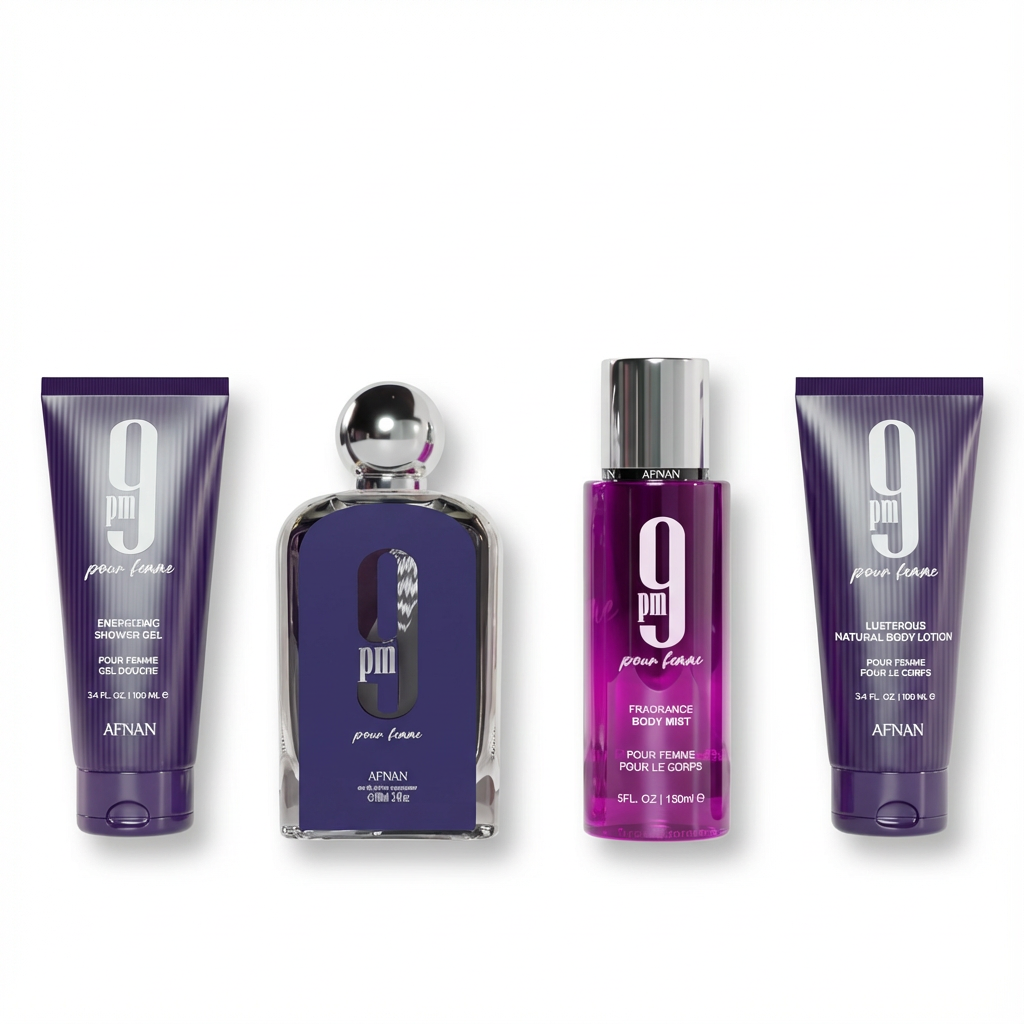 AFNAN_SET 9PM POUR FEMME 4 PCS EDP 3.4 L
