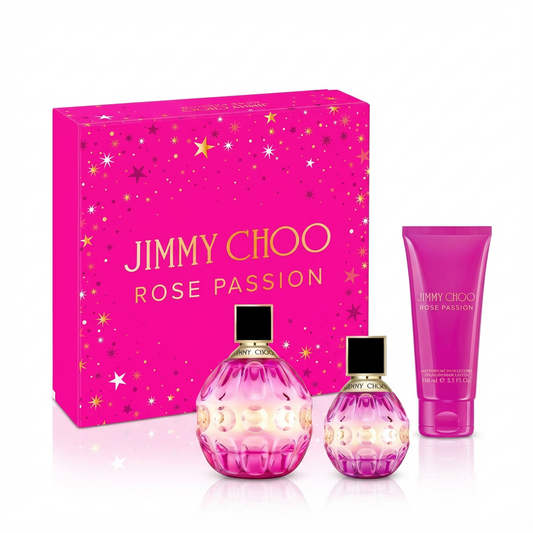 JIMMY CHOO_SET ROSE PASSION 3 PCS 100ML / 7.5ML TRAVEL / SHOWER GEL 100ML  L