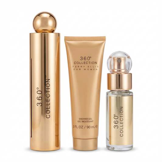 PERRY ELLIS_SET 360 COLLECTION WOMEN 3PCS 3.4 EDT + SHOWER GEL 90ML + TRAVEL 7.5 ML L