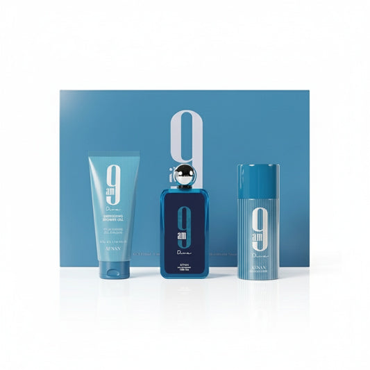 AFNAN_AFNAN 9AM DIVE 3.4 EDP M + 5.0 SG+ 5.0 DEO SPRAY (127500) - Emirates