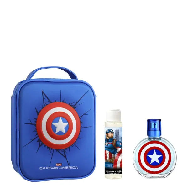 CAPTAIN AMERICA ZIP CASE SET PC 3.4 OZ EDT. M