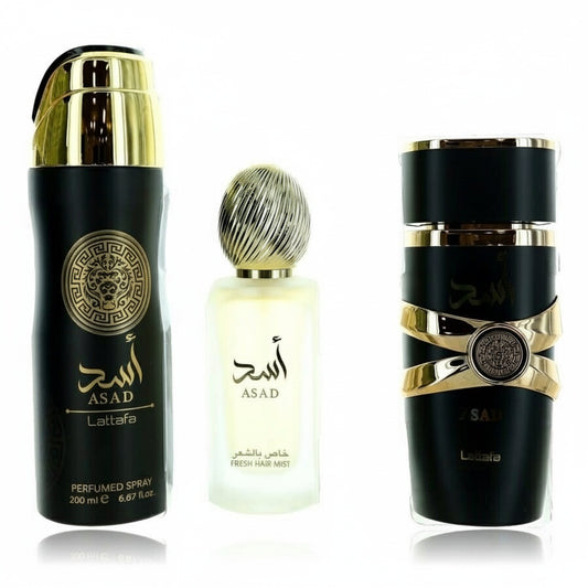 LATTAFA_LATTAFA ASAD 3.4 EDP M + 1.7 HAIR MIST+ 6.7 BODY SPRAY (128606) - Emirates