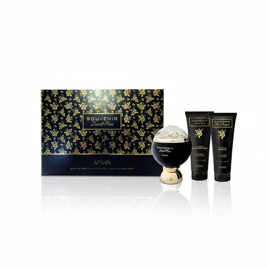 AFNAN_AFNAN SOUVENIR DESERT ROSE 3.4 EDP L + 3.4 BL+ 3.4 SG  (124203) - Emirates